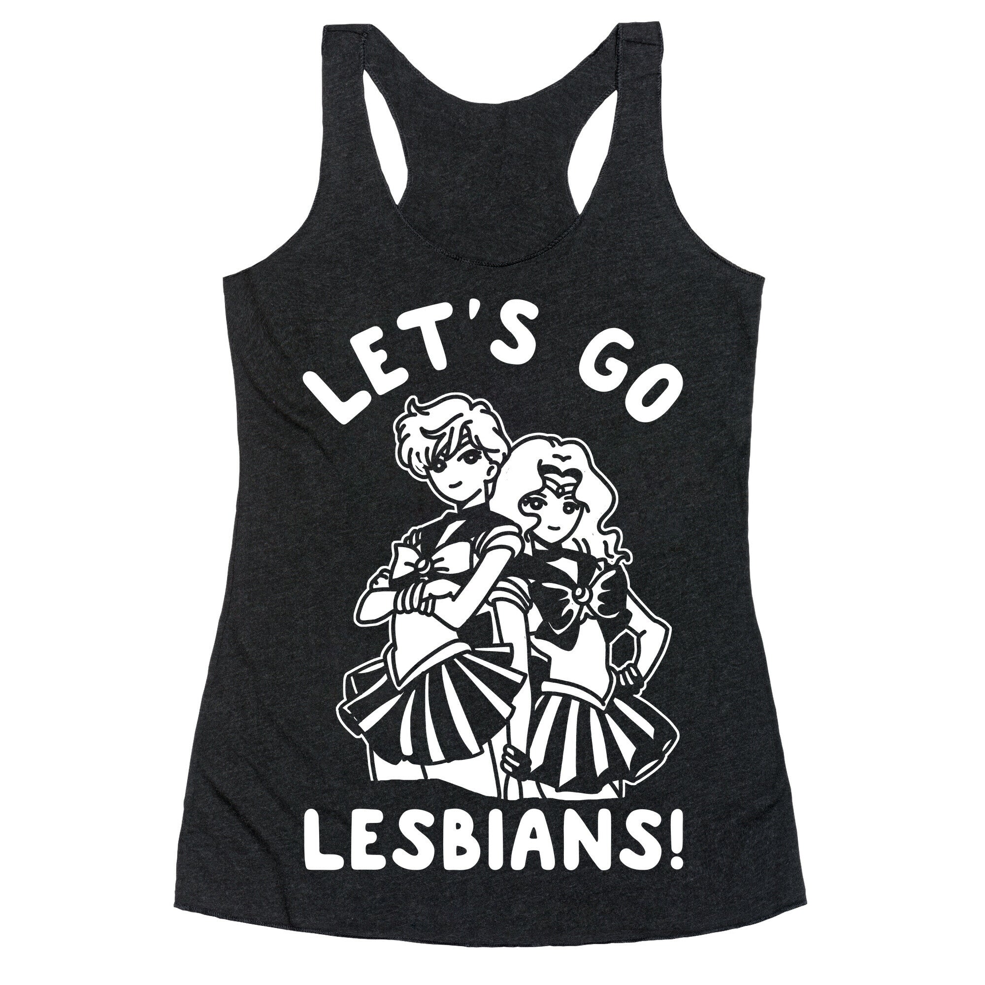 Let's Go Lesbians Uranus Neptune Racerback Tank